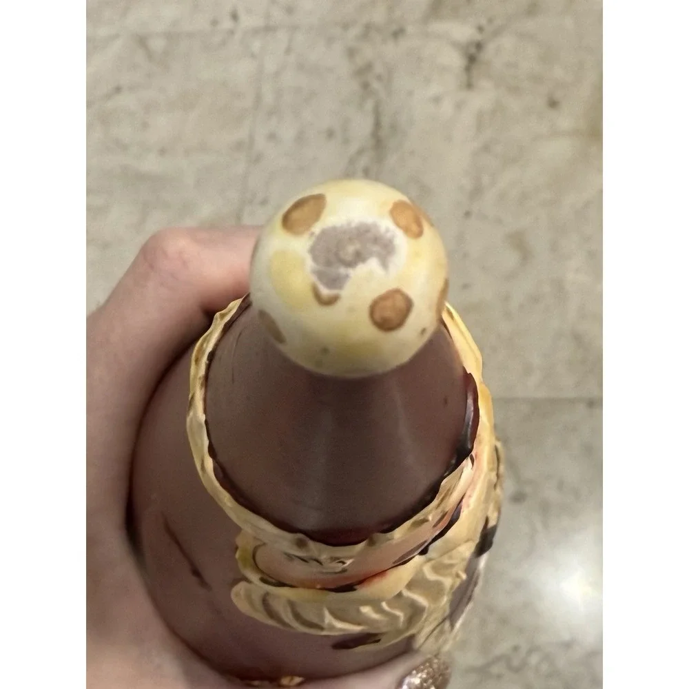 Santa Claus Wood Nesting Doll Set of 2 Pointed Hats Pier One